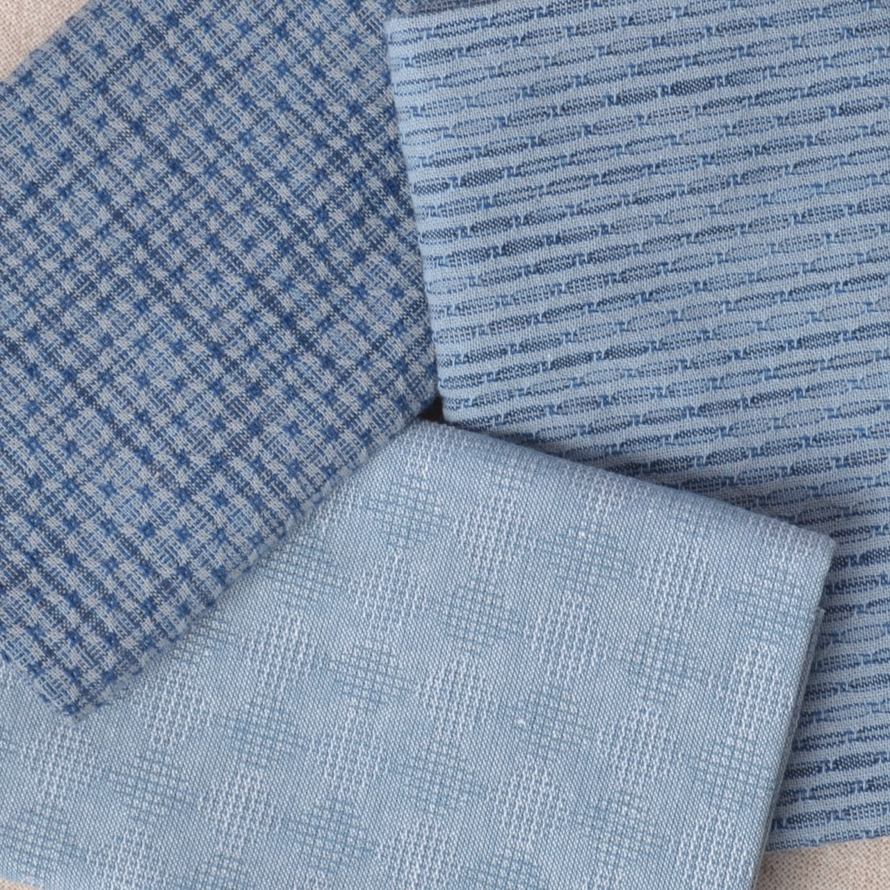  Fabric Bundle of 3, Cool Lake Blues