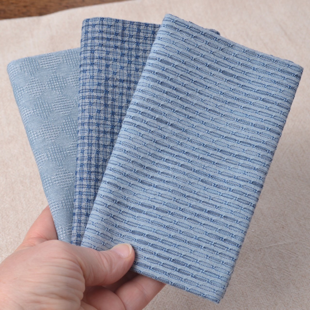 Dyed Yarn Cotton Fabric, Blues