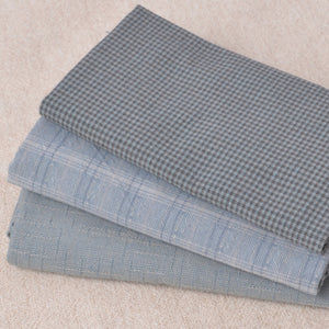 Dyed Yarn Cotton Fabric Bundle of 3, 