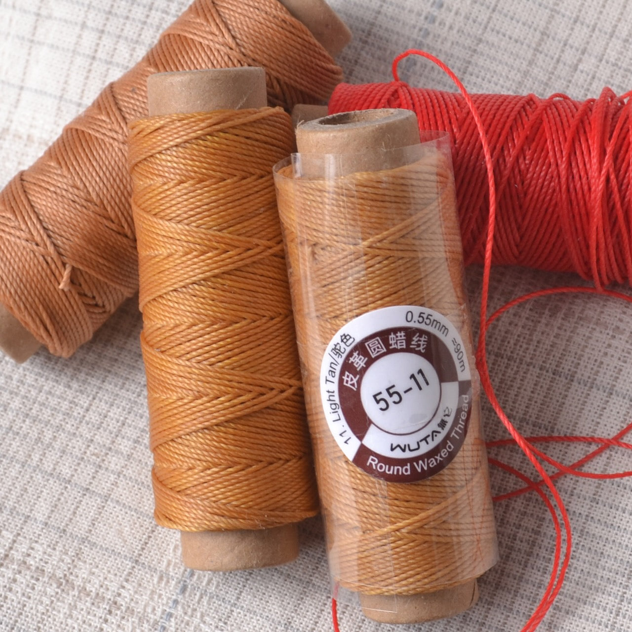 brown Waxed Polyester Thread
