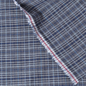 blue woven cotton sewing fabric