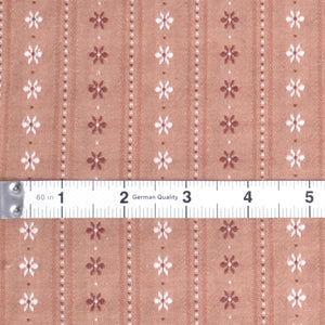 Dyed Yarn Cotton Fabric in brown with flowers