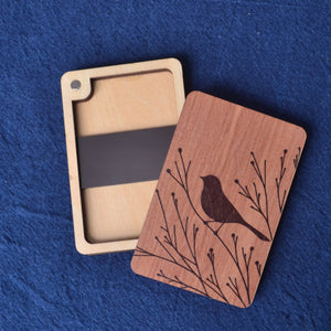 Wooden needle storage box