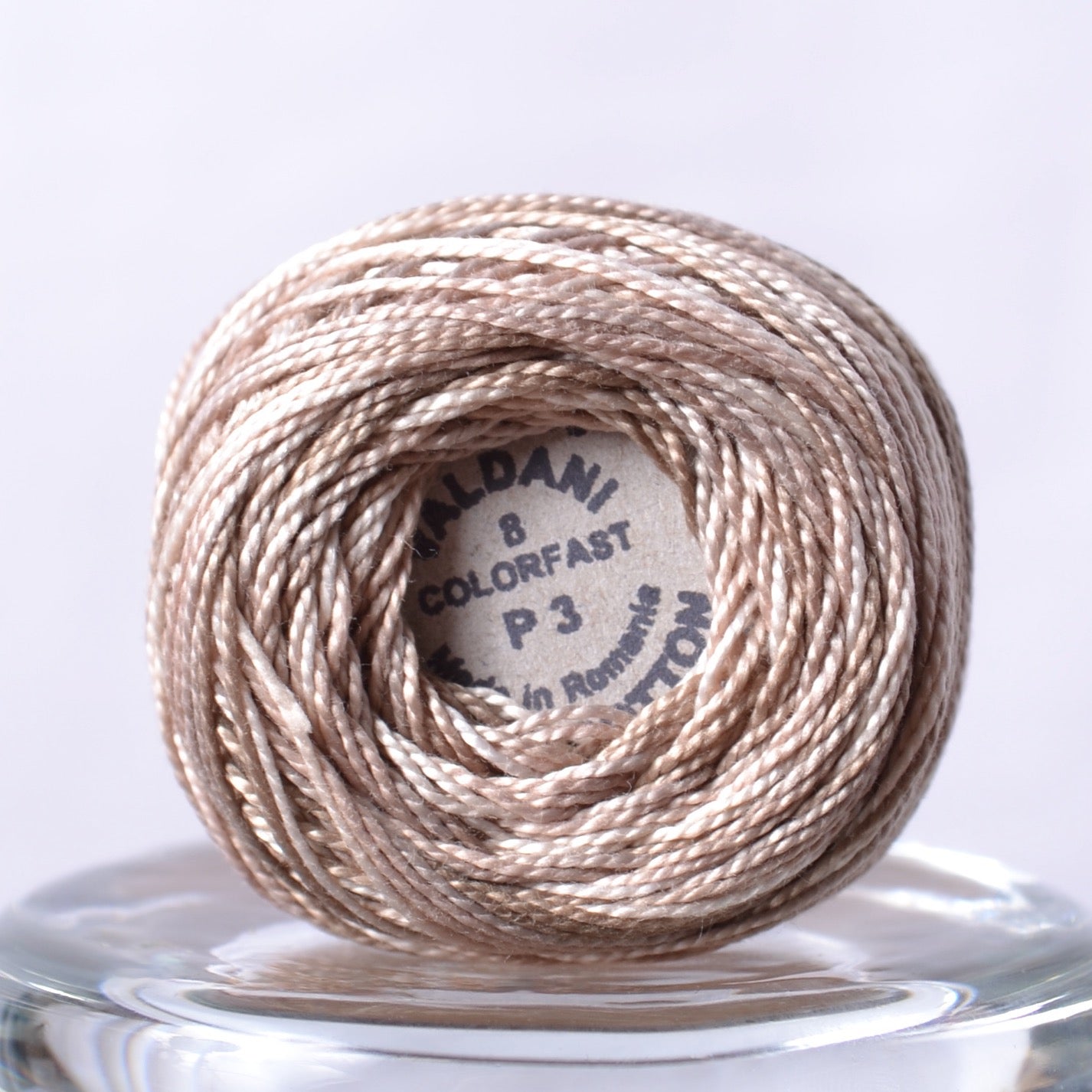 Taupe Valdani perle cotton thread