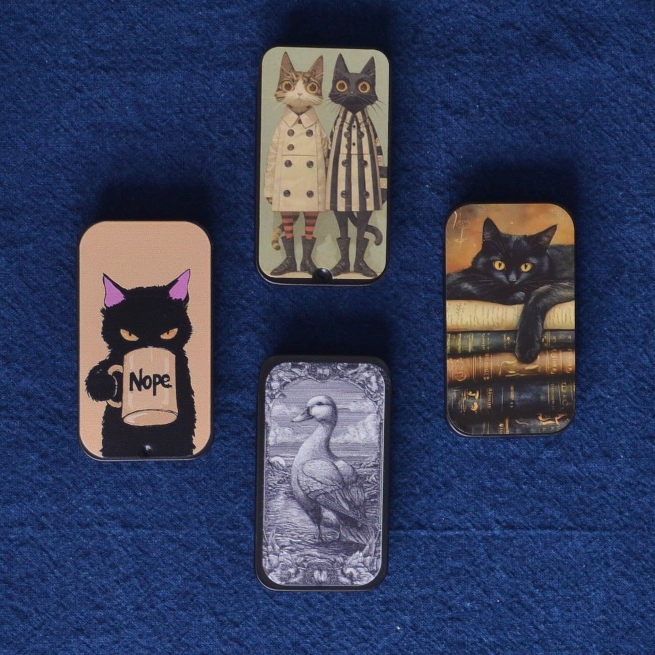 various sewing tins for needle storage and other notions