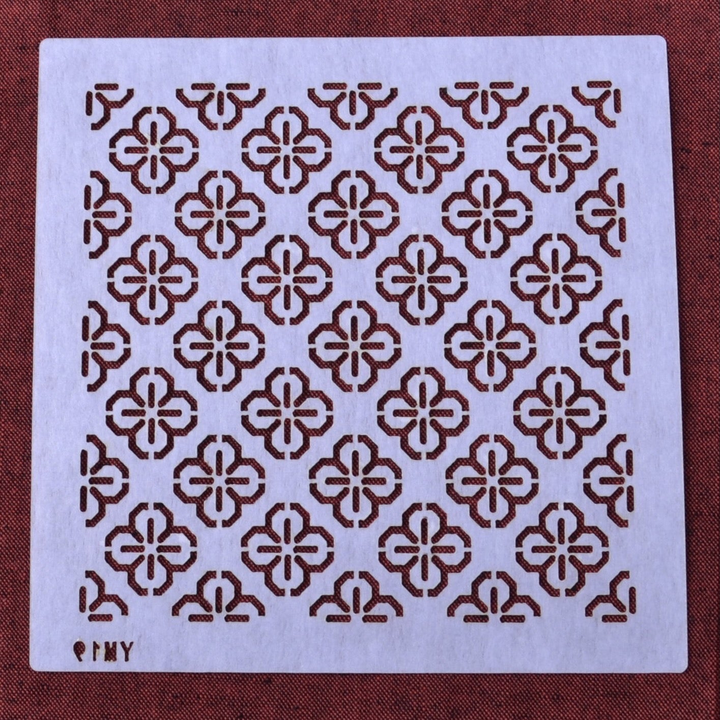 Stencil for sashiko and visible mending on clothing