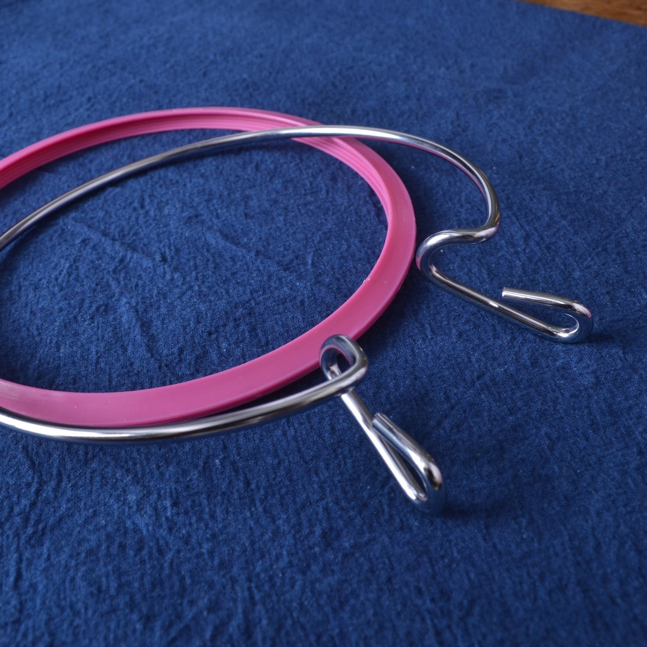 Pink Spring Tension Embroidery Hoops