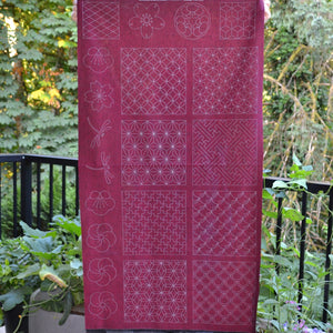 sashiko pre-printed fabric 