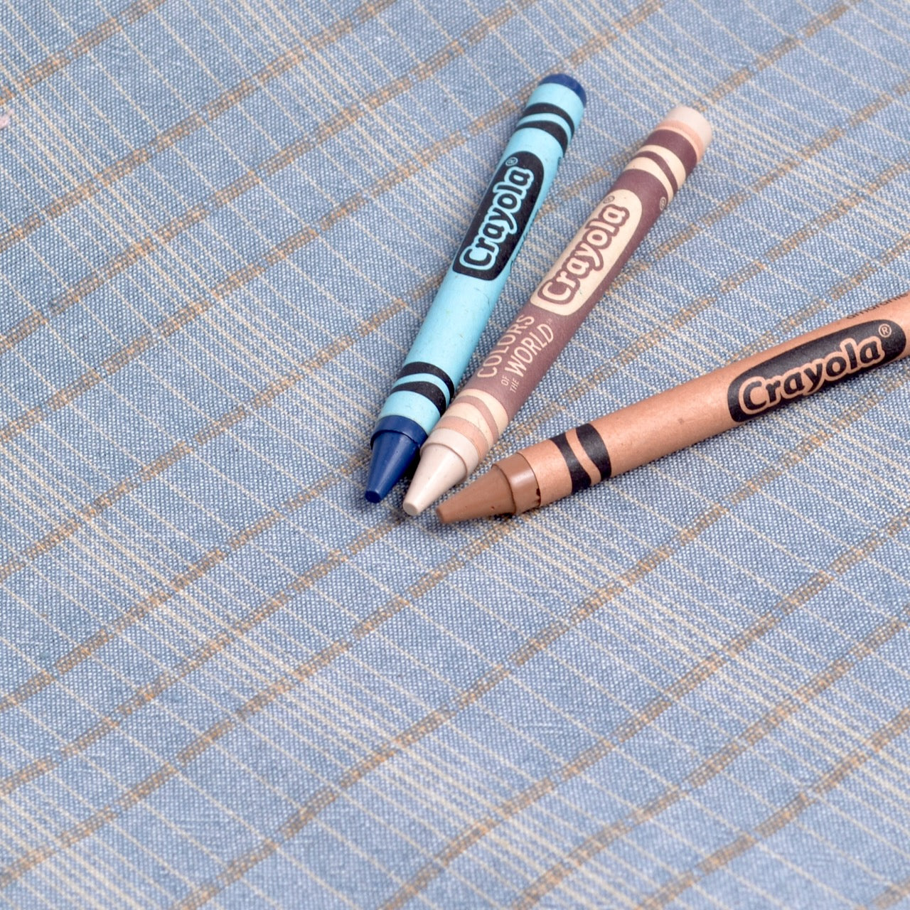 Dyed Yarn Cotton FABRIC IN BLUE AND BEIGE
