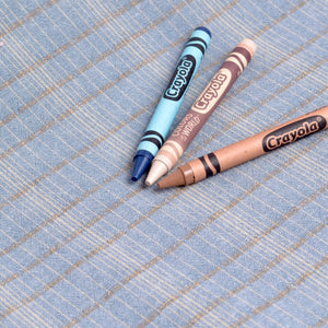 Dyed Yarn Cotton FABRIC IN BLUE AND BEIGE
