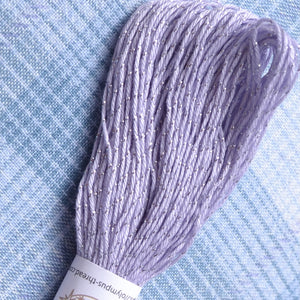Olympus sashiko Lamé thread, Pale Purple