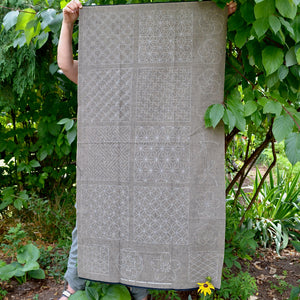 Sashiko preprinted fabric panel
