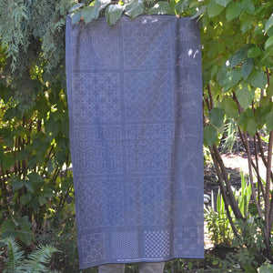 sashiko pre-printed fabric panel