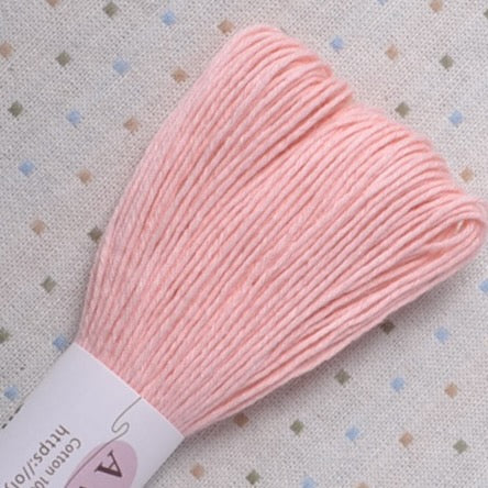 Sashiko Thread, Awai-iro Pastel Series 40 Meter Skein, Shell Pink