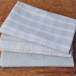 Cotton Fabric Bundle of 3, Dusty Aqua