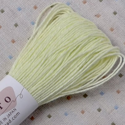 Sashiko Thread, Awai-iro Pastel Series 40 Meter Skein, Lime Yellow