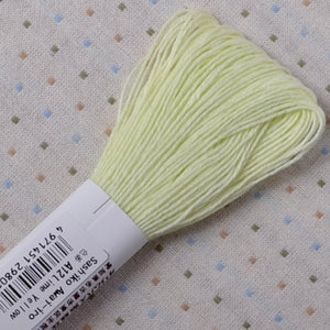 Sashiko Thread, Awai-iro Pastel Series  Lime Yellow
