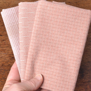 Bundle of 3, Dyed Yarn Cotton Fabric 