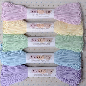 Sashiko Thread Collection, Awai-Iro Pale Colours
