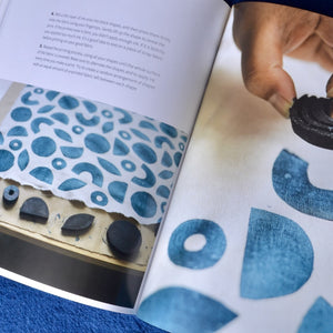 Contemporary Patchwork Techniques in Colour, Surface Design &amp; Sewing showing block printing