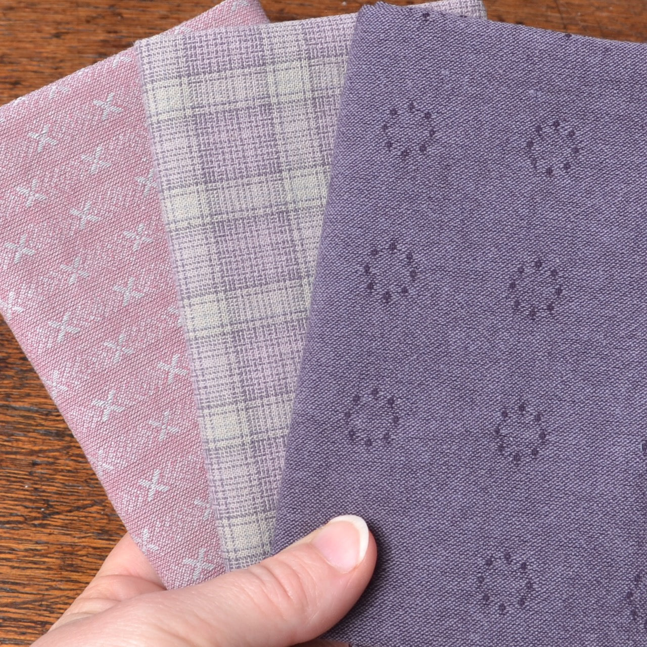 Cotton Fabric Bundle of 3, Heather Bloom