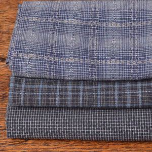 Dyed Yarn Cotton Fabric Bundle of 3, Midnight