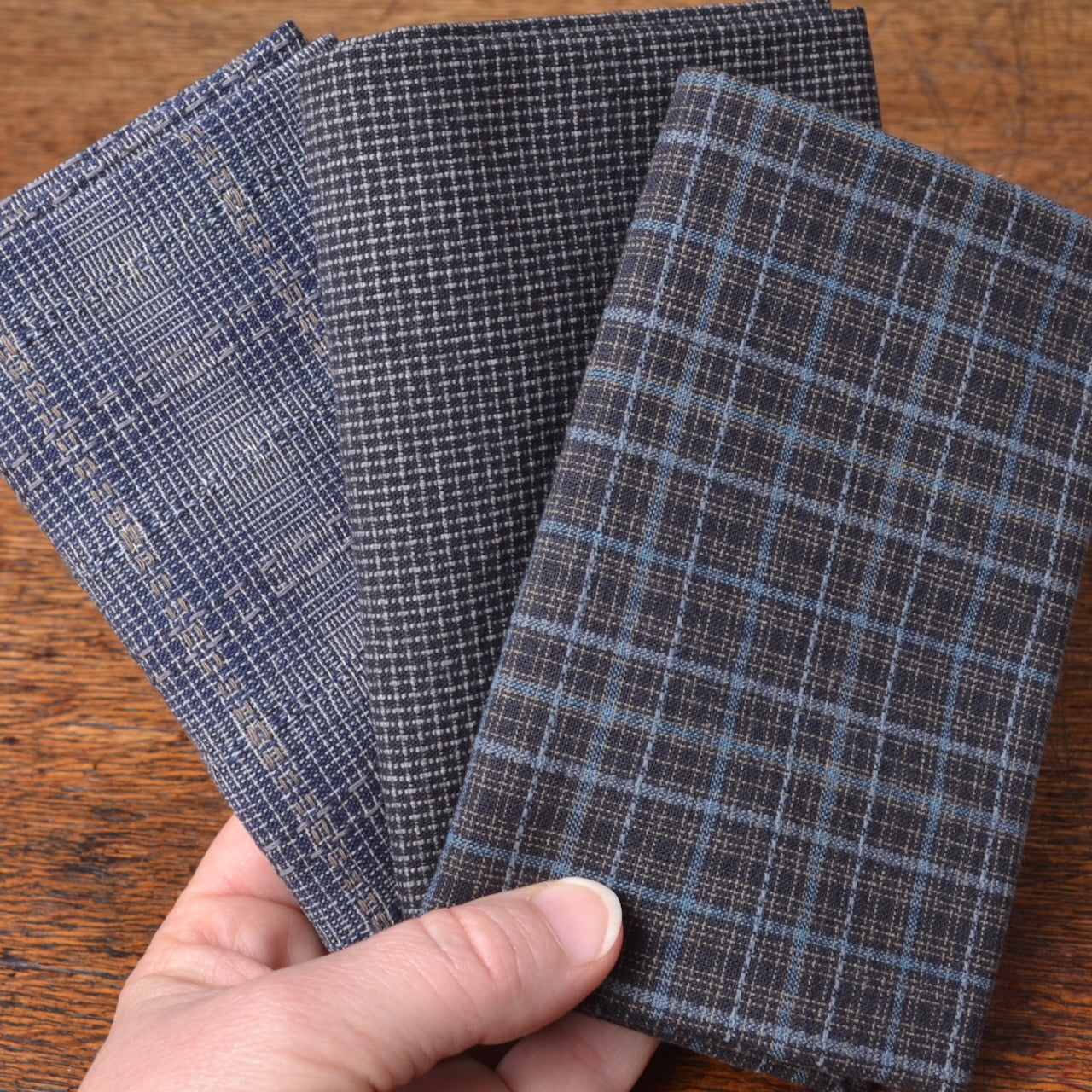 Cotton Fabric Bundle of 3, Midnight