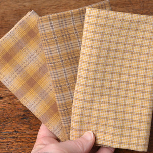 Dyed Yarn Cotton Fabric Bundle of 3, Dandelion