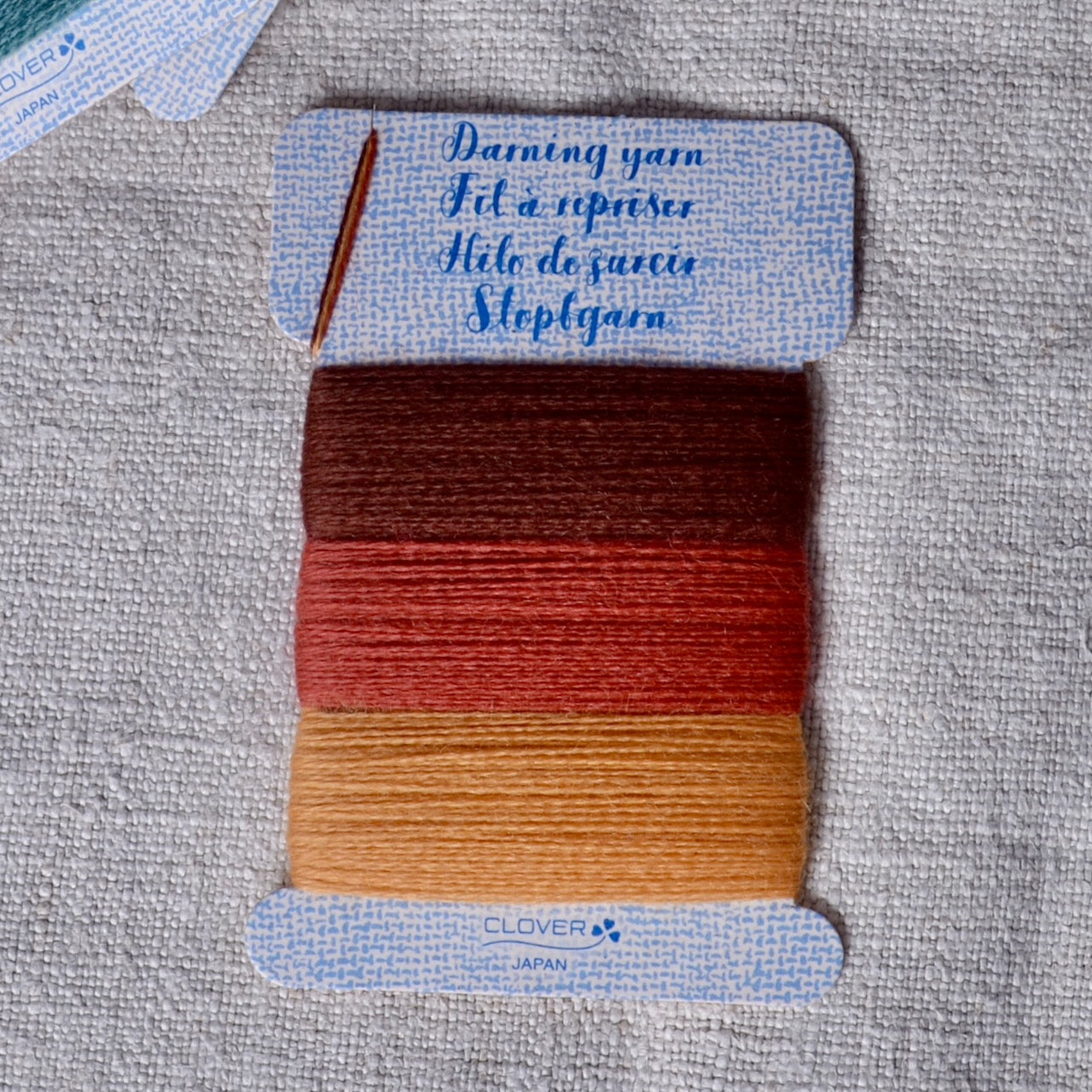 Clover Darning Yarn for Mending, earth colours