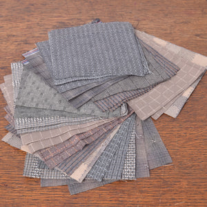 Hand-Cut Fabric Pieces - Assorted Greys