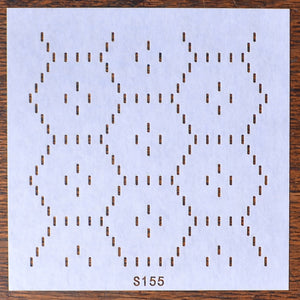 Sashiko Stencil, Rice Stitch Hexagon