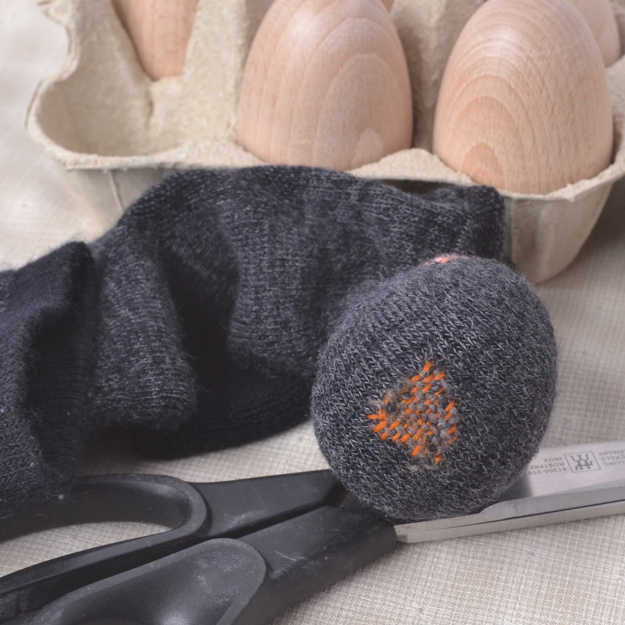 Darning Egg for mending socks and knit wear