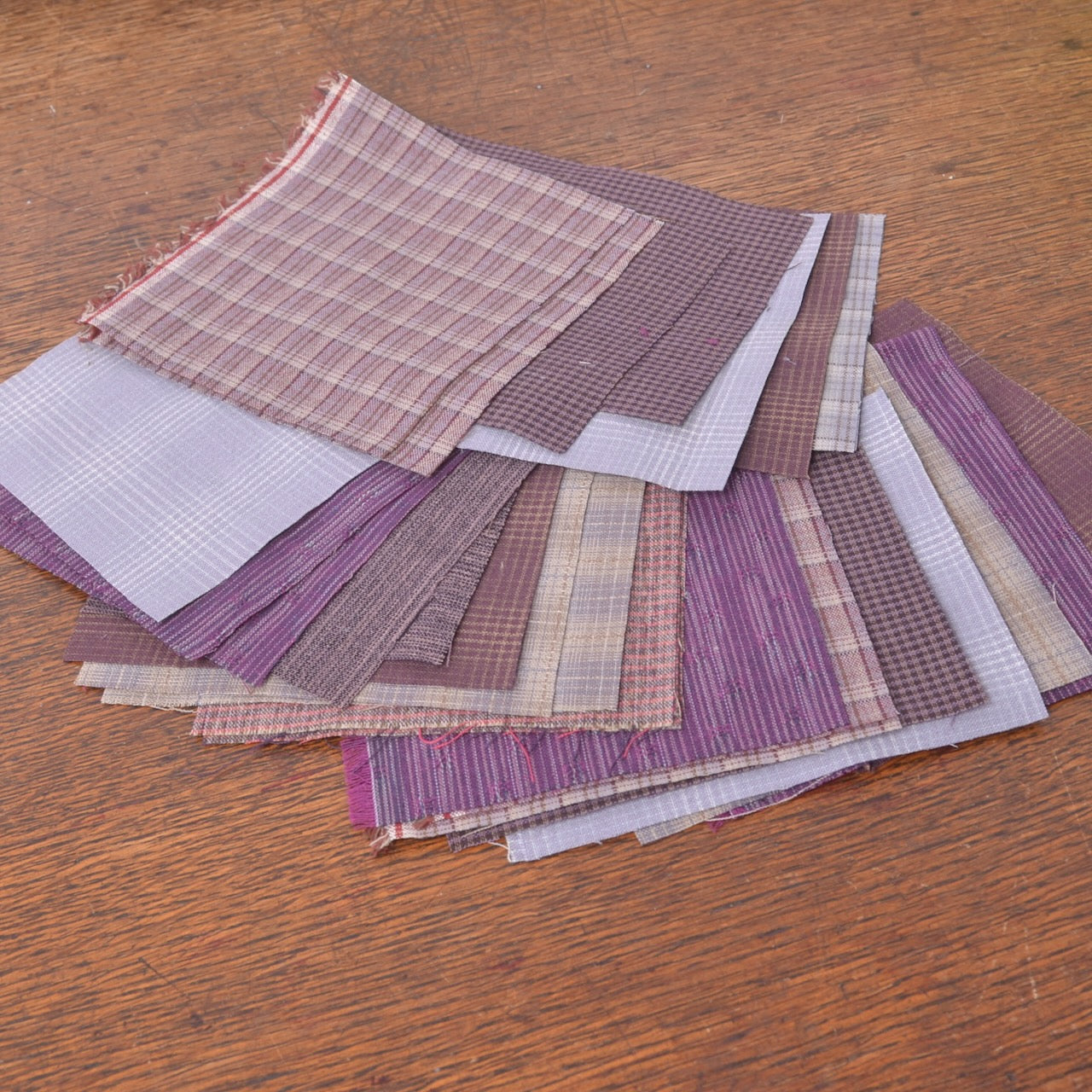 Hand-Cut Fabric Pieces - Assorted purples