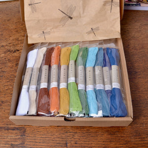 Olympus Sashiko Thread Collection, All 40 Solid Colour Skeins, 4 rows of 10 skeins
