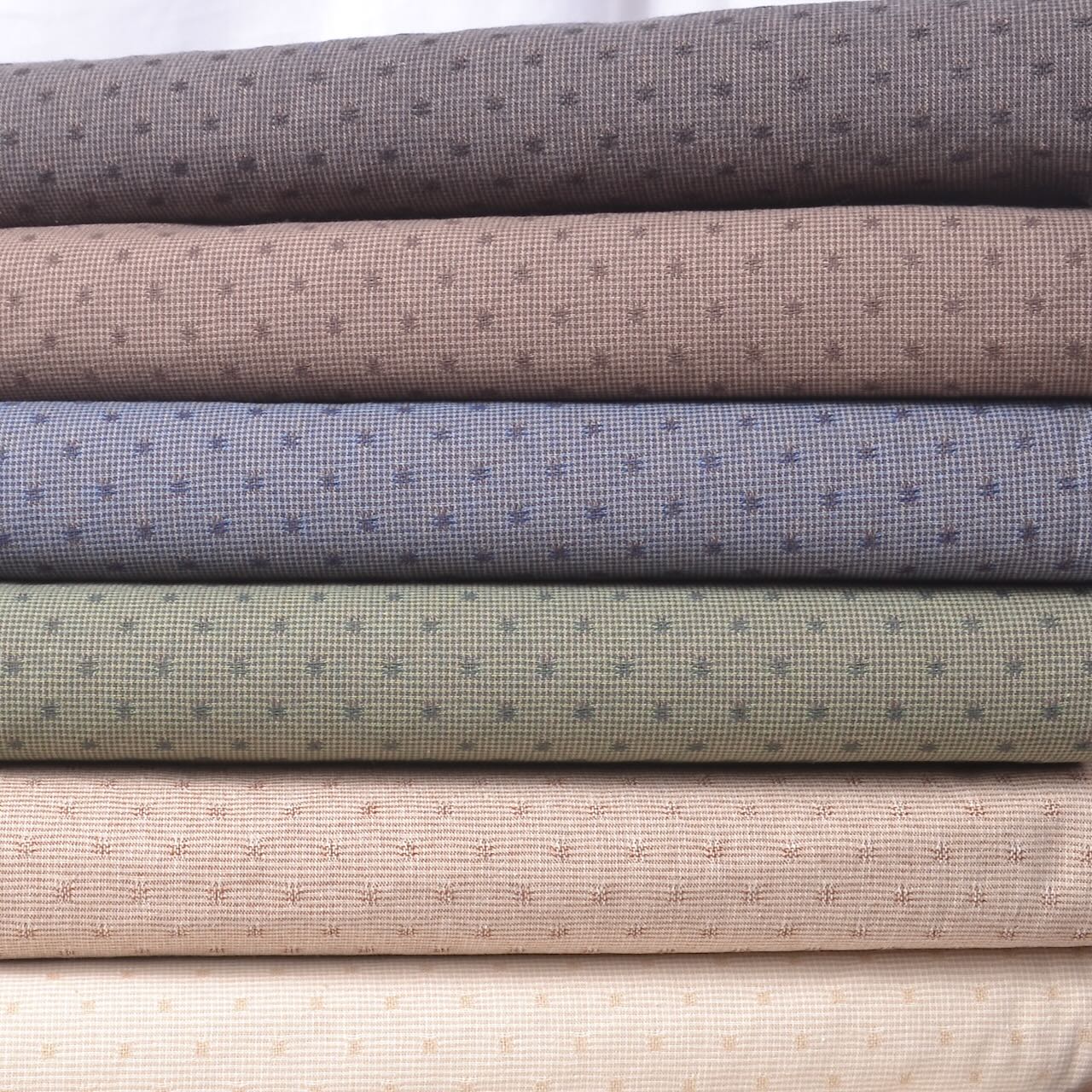 stack of Dyed Yarn Cotton Fabric  suitable for Sewing & Quilting, applique, home decor and clothing