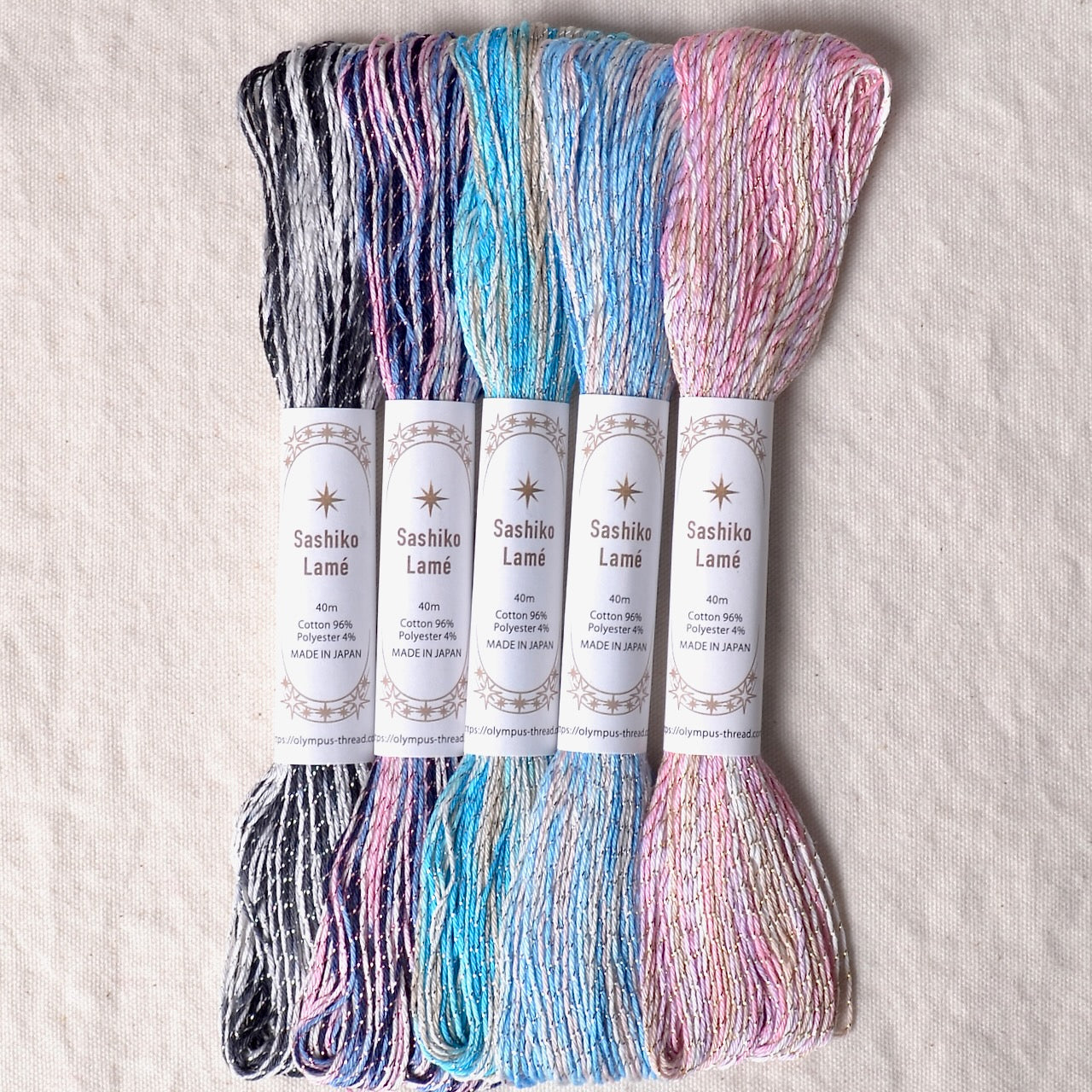 Sashiko Thread Collection Variegated Lame Threads