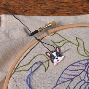 Frenchie puppy needle minder