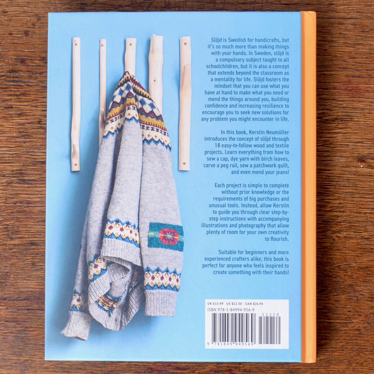 Back of  Slöjd: The Swedish Art of Wood & Textile handicrafts