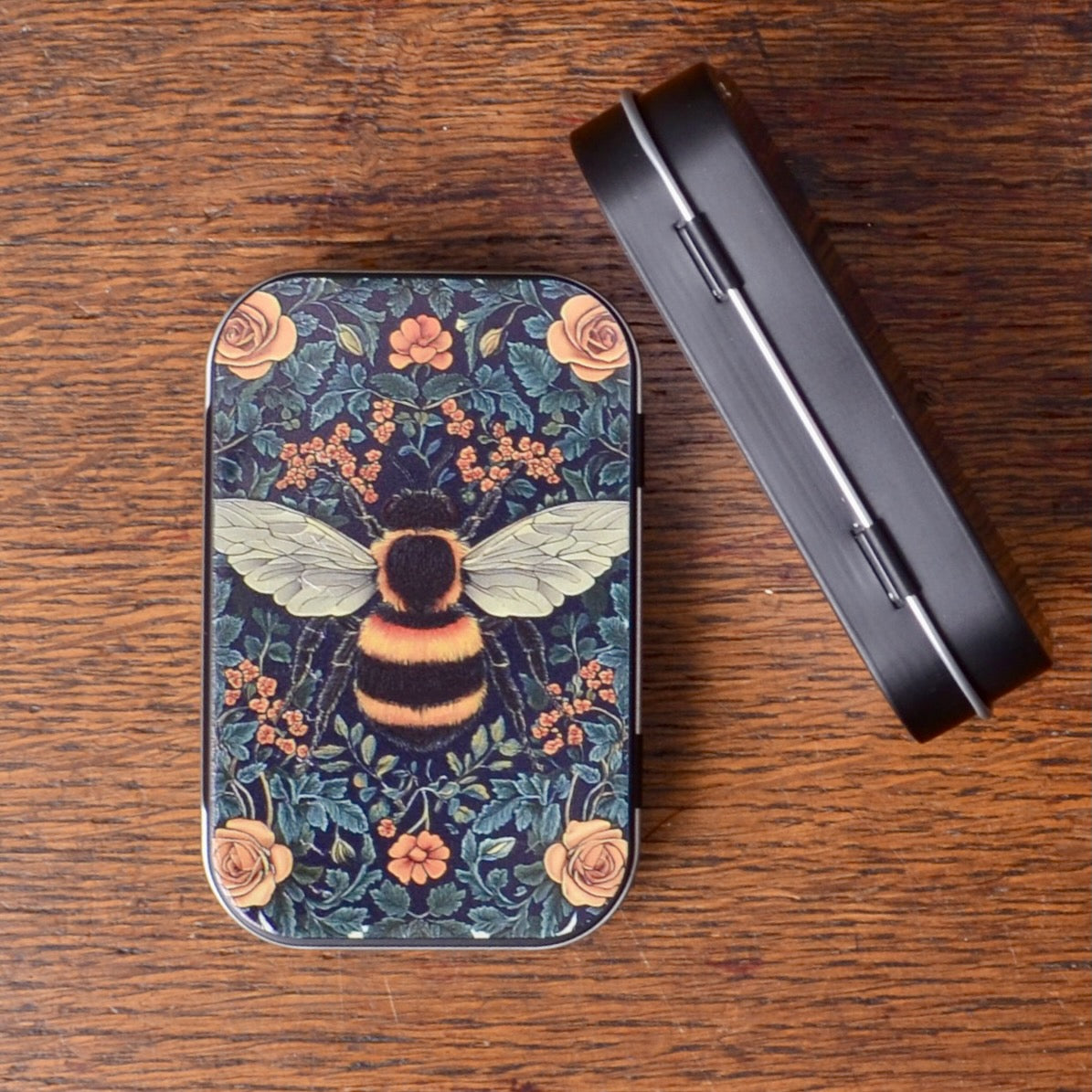 Small Tin "Bumblebee in Flowers"