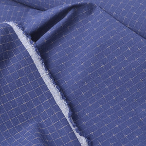 Blue Japanese Yarn-Dyed cotton Fabric