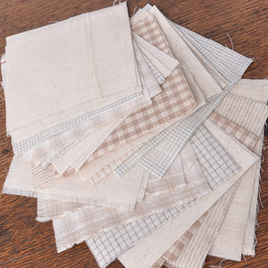 yarn dyed Hand Cut Fabric, Assorted Whites