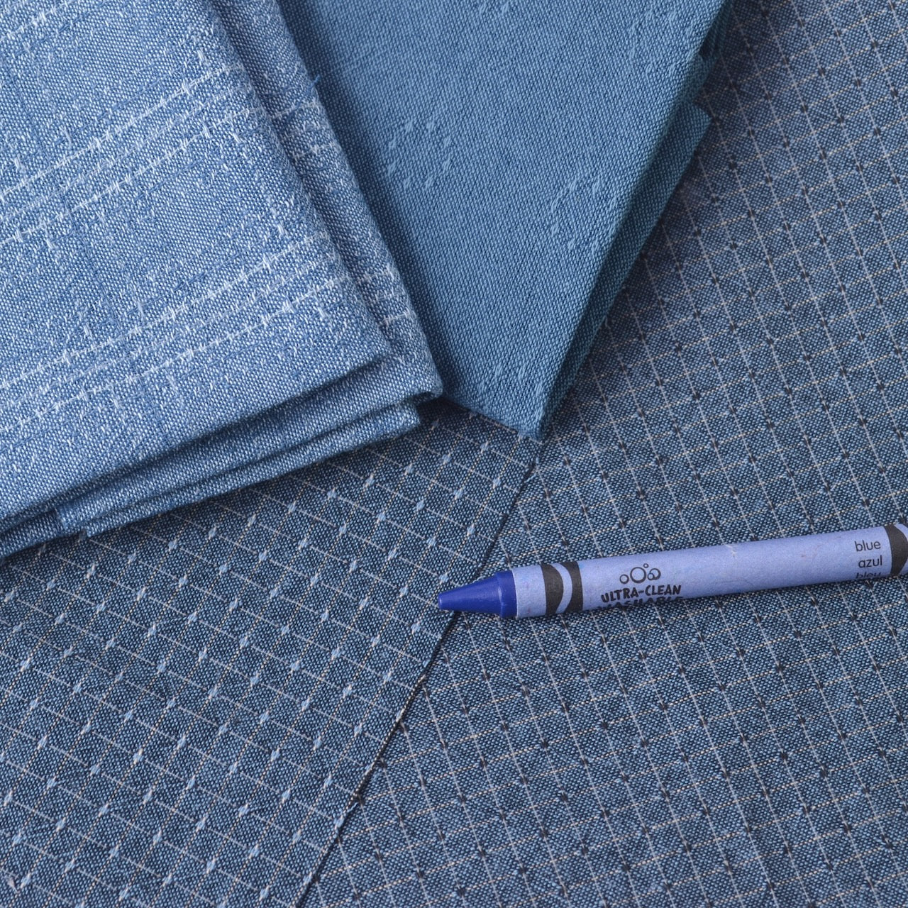 Japanese  yarn-dyed cotton fabrics,  Mid-blue