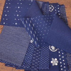 Traditional Japanese Printed Wagara, Hand Cut Fabric Strips