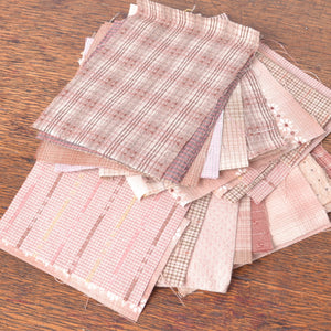 Yarn dyed Hand Cut Fabric Pieces - Assorted Pinks