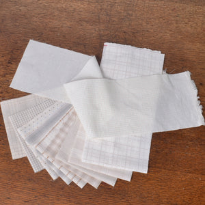 Yarn-Dyed Fabric Strips - Assorted Whites