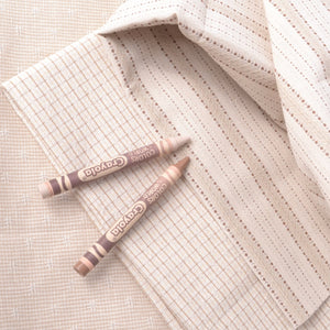 Japanese  yarn-dyed cotton fabrics warm white and taupe tones