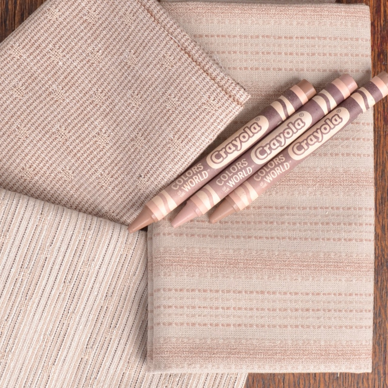 Oatmeal bush tones Japanese  yarn-dyed cotton fabrics