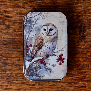 Small Tin "Snowy Owl"