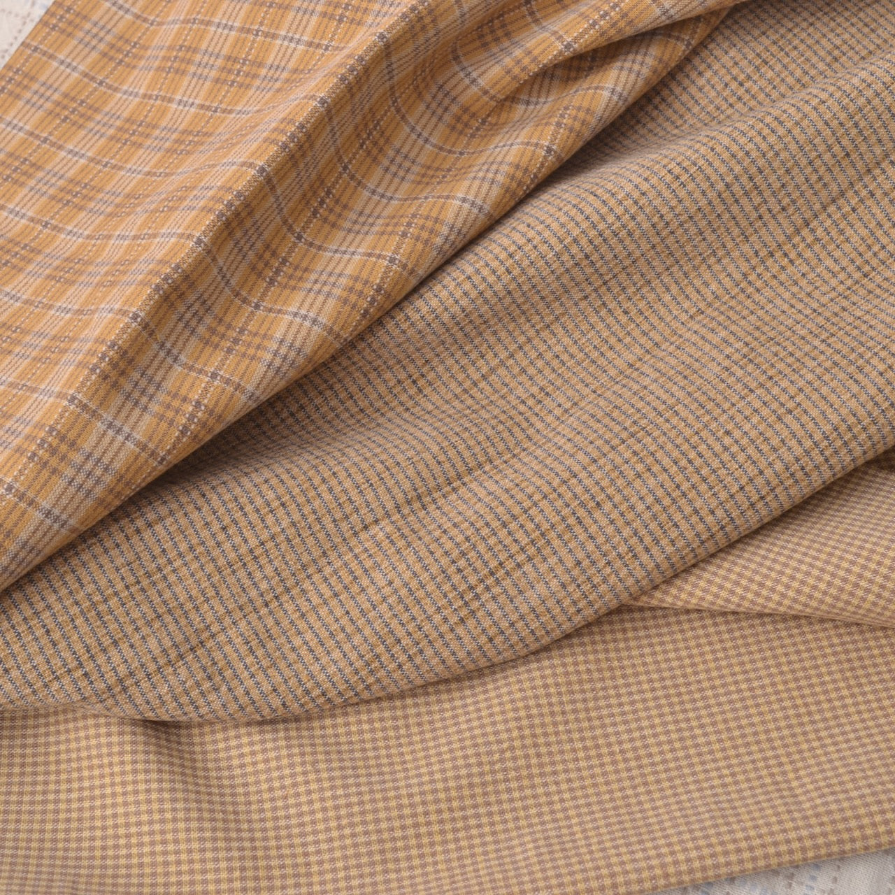 Japanese  yarn-dyed cotton fabrics, Butterscotch 