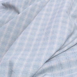 blue plaid cotton fabric